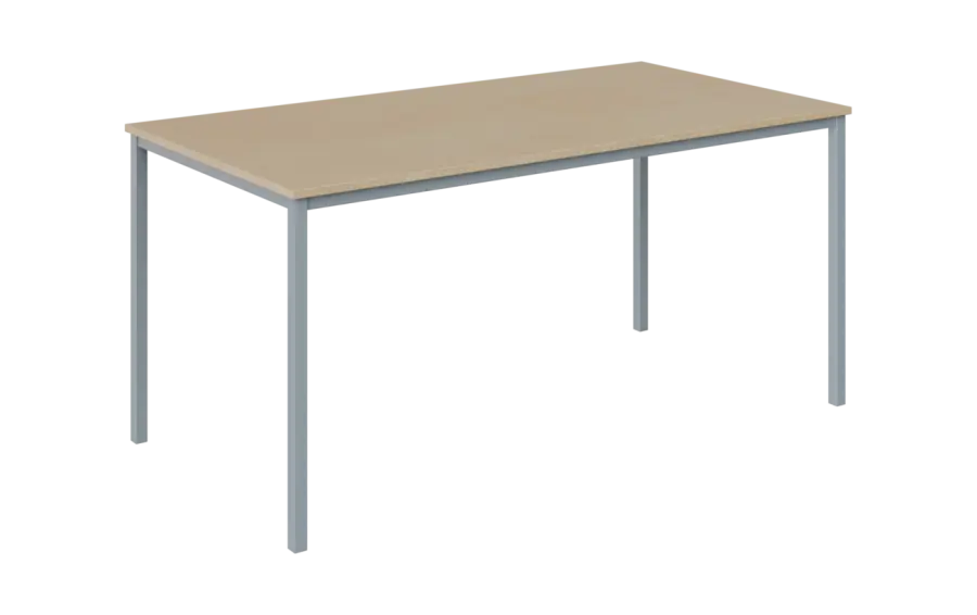 JPT 160 Jídelní stůl 1600 x 800 mm, deska bříza irská / podnož stříbrná